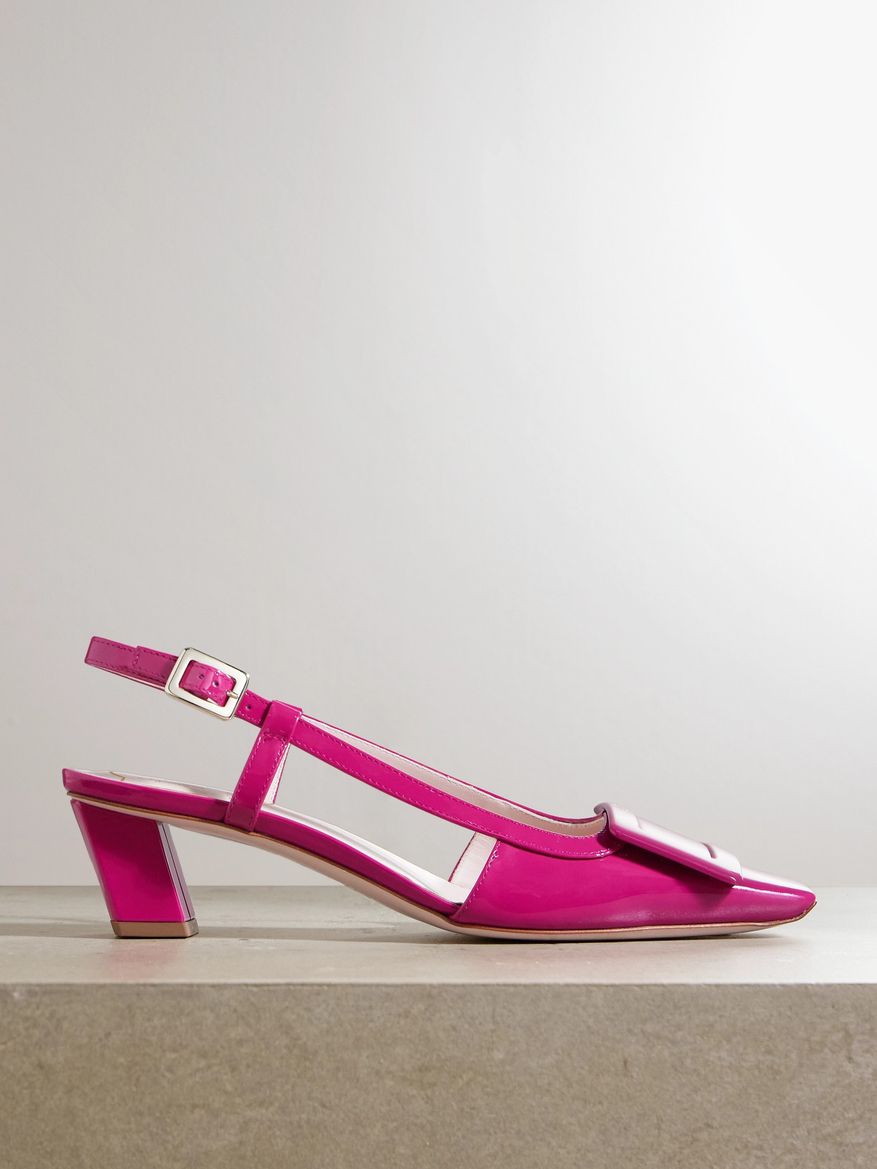 Roger Vivier - Patent-leather Slingback Pumps - Pink