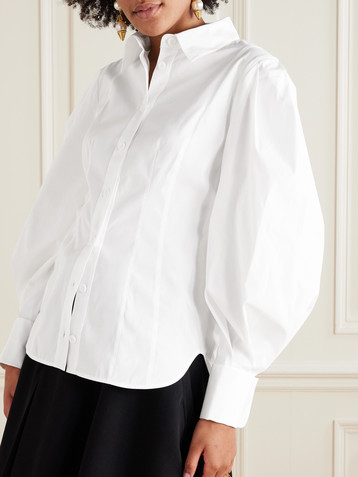 Carolina Herrera Cotton-blend poplin shirt