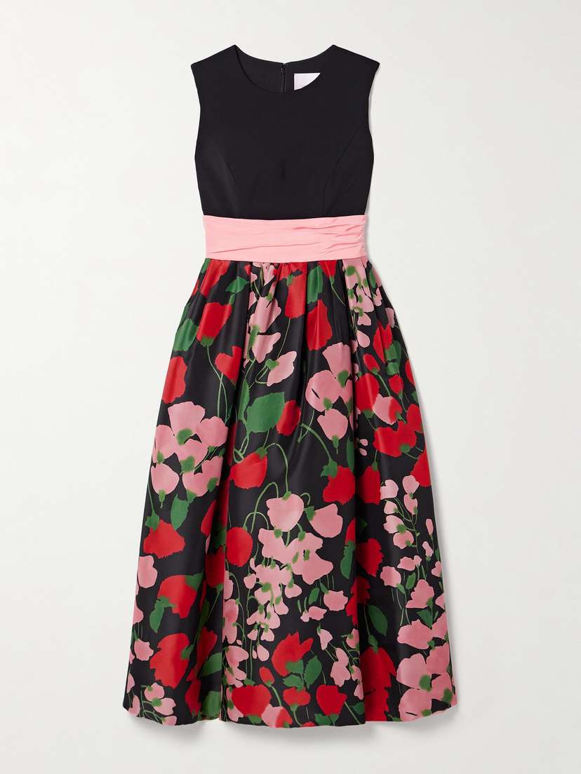 Carolina Herrera Floral-print Silk Midi Dress