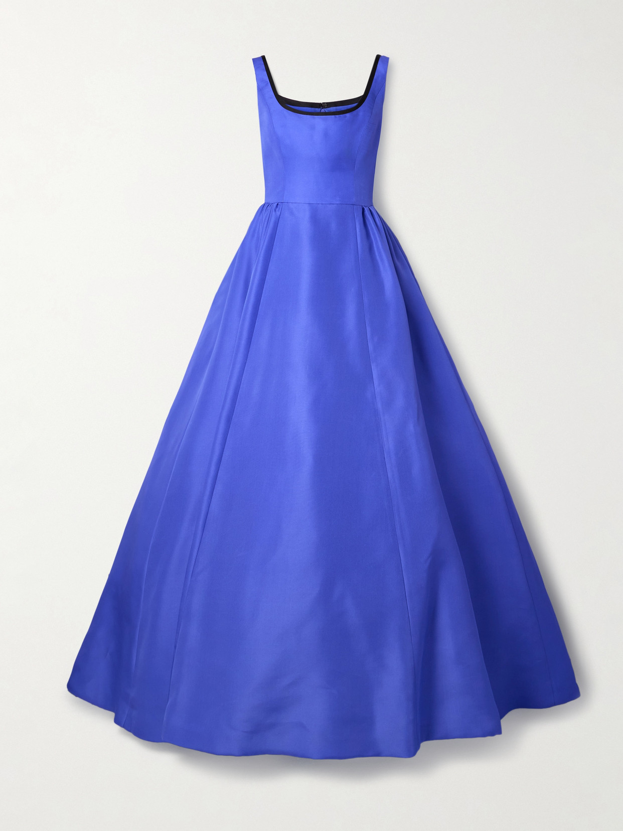 Carolina Herrera - Pleated Silk-Gazar Gown - Bright Blue