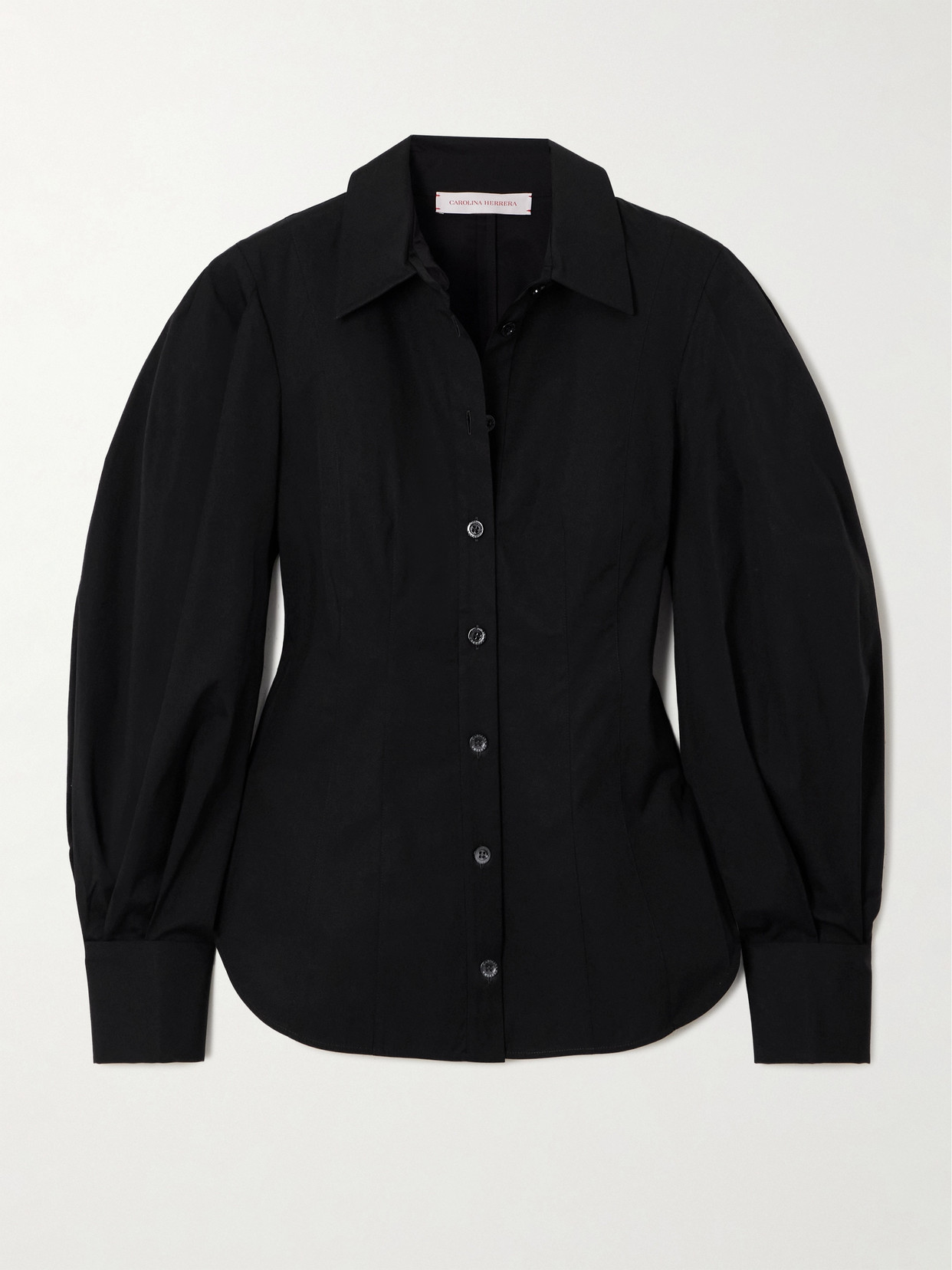 Carolina Herrera - Cotton-blend Poplin Shirt - Black