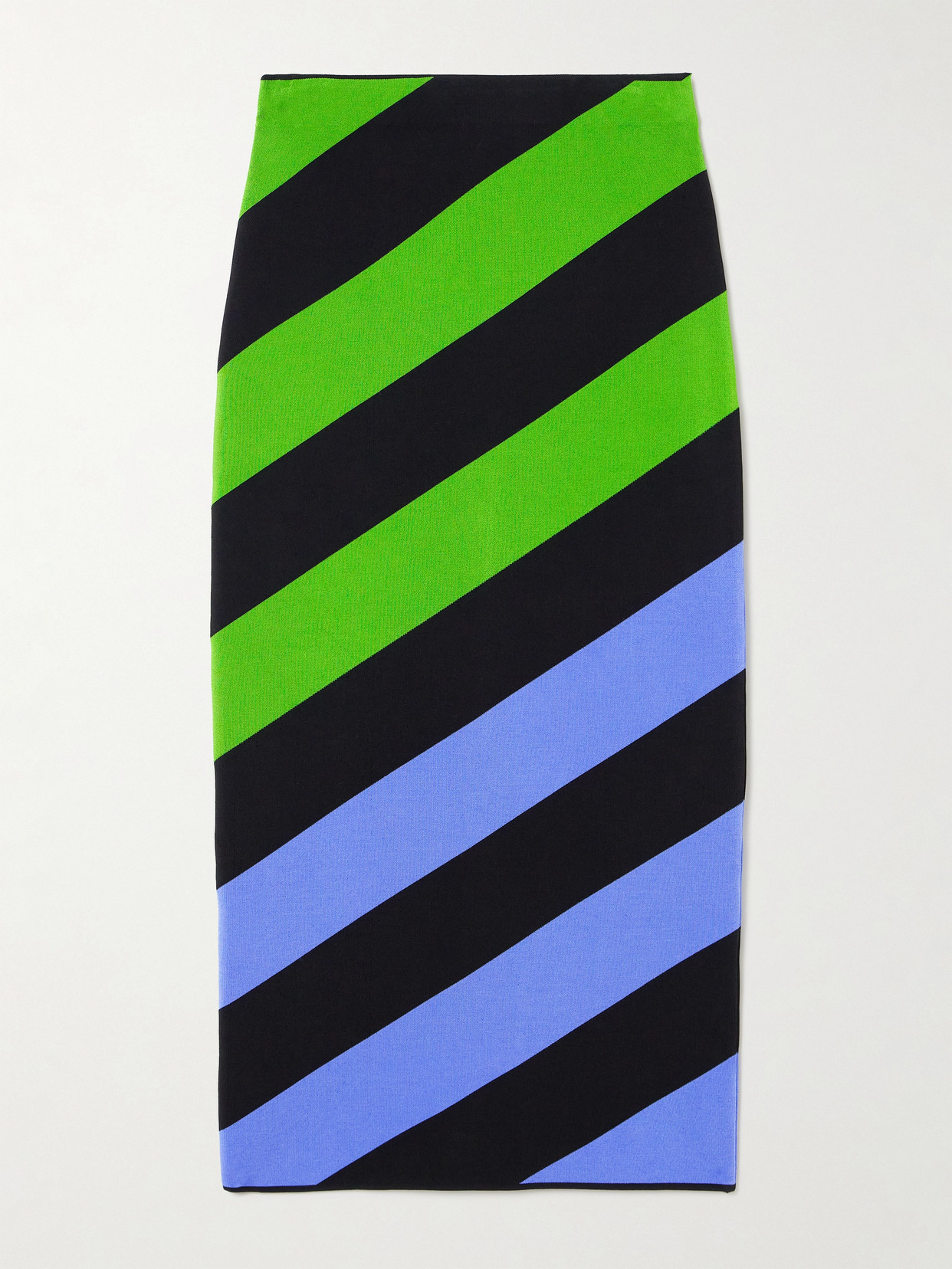 Carolina Herrera - Striped Stretch-knit Midi Skirt - Multi