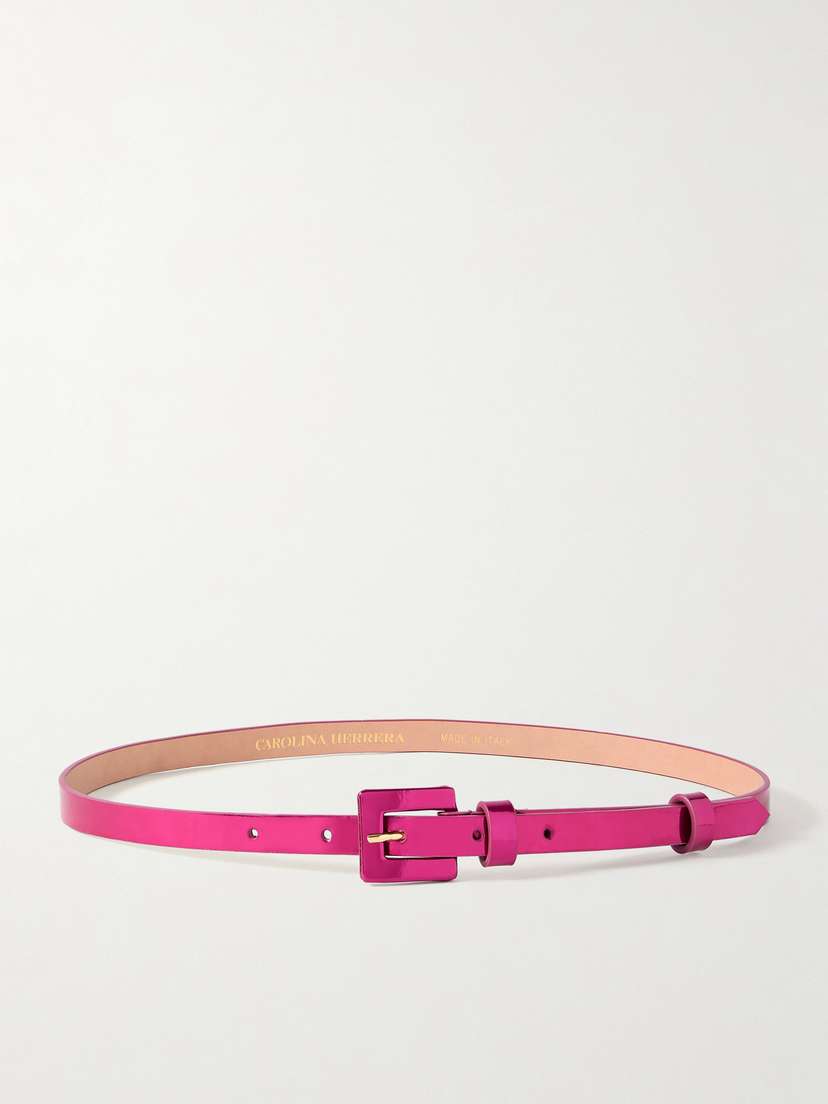 Carolina Herrera Metallic Leather Belt