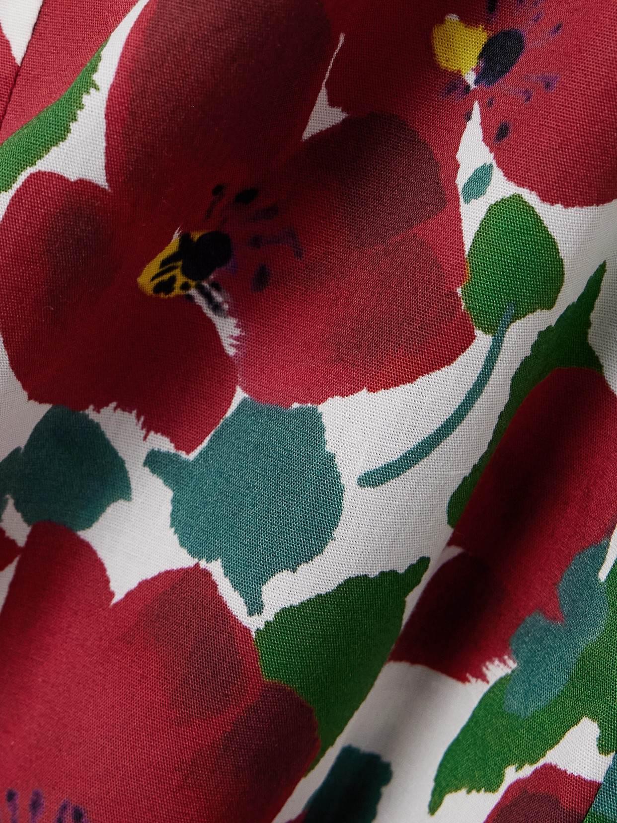 CAROLINA HERRERA BELTED FLORAL-PRINT COTTON-BLEND MIDI SHIRT DRESS