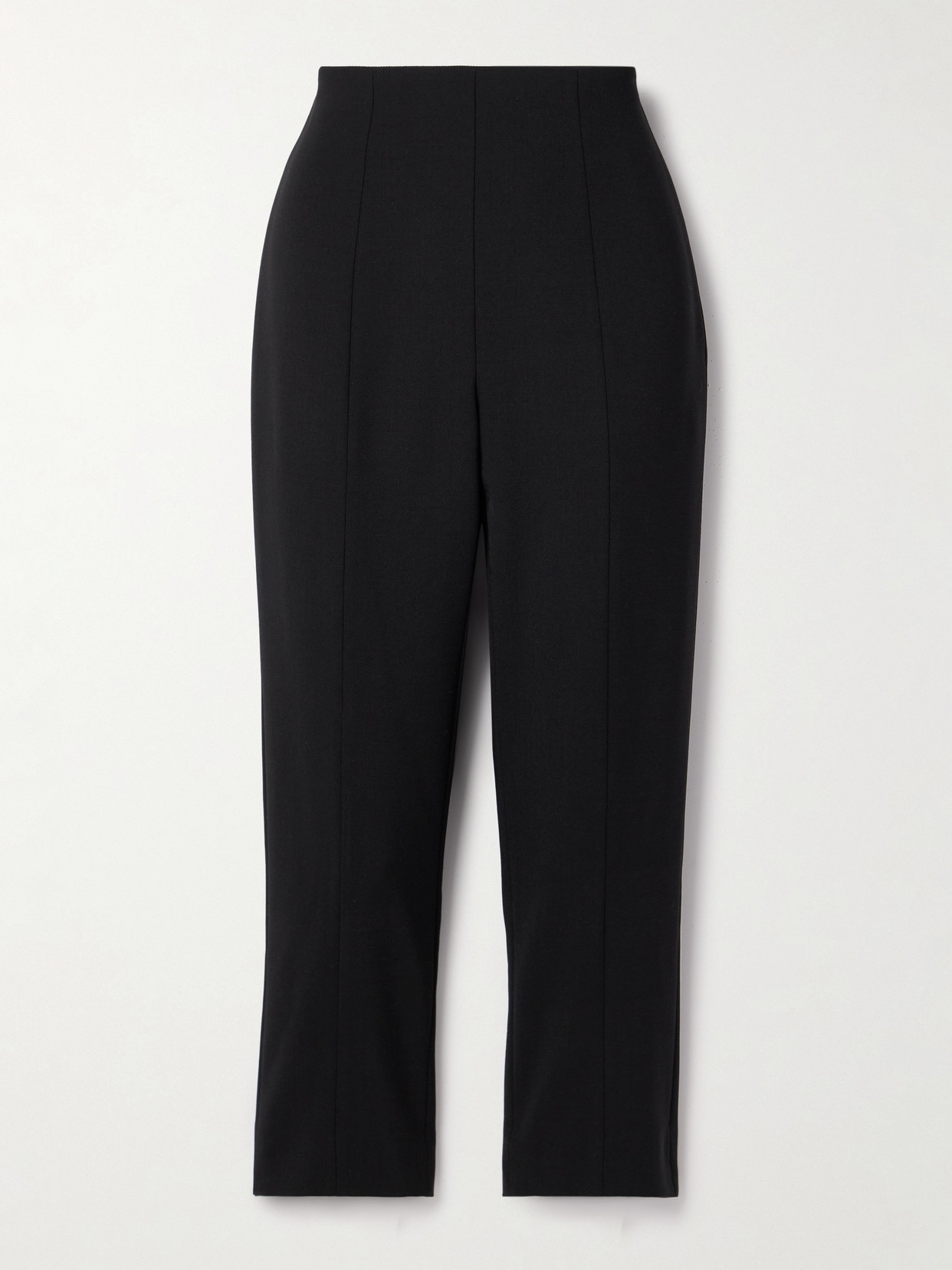 Carolina Herrera Cropped Wool-blend Crepe Skinny Pants In Black