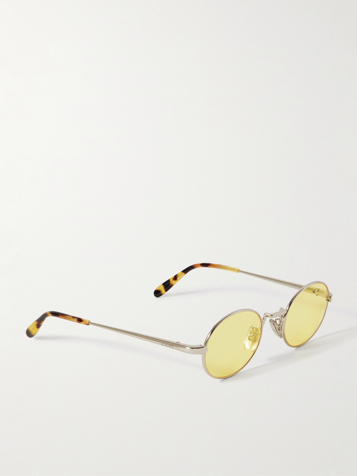 Loewe Round-frame Silver-tone Sunglasses In Silver