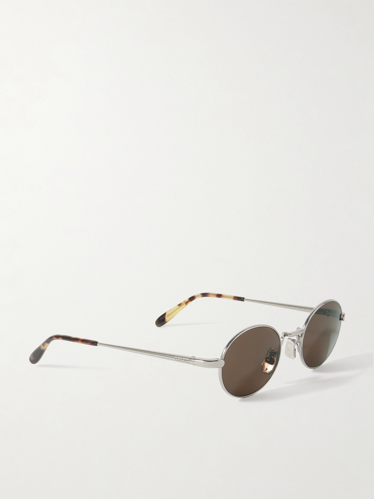 Loewe Round-frame Silver-tone Sunglasses In Silver