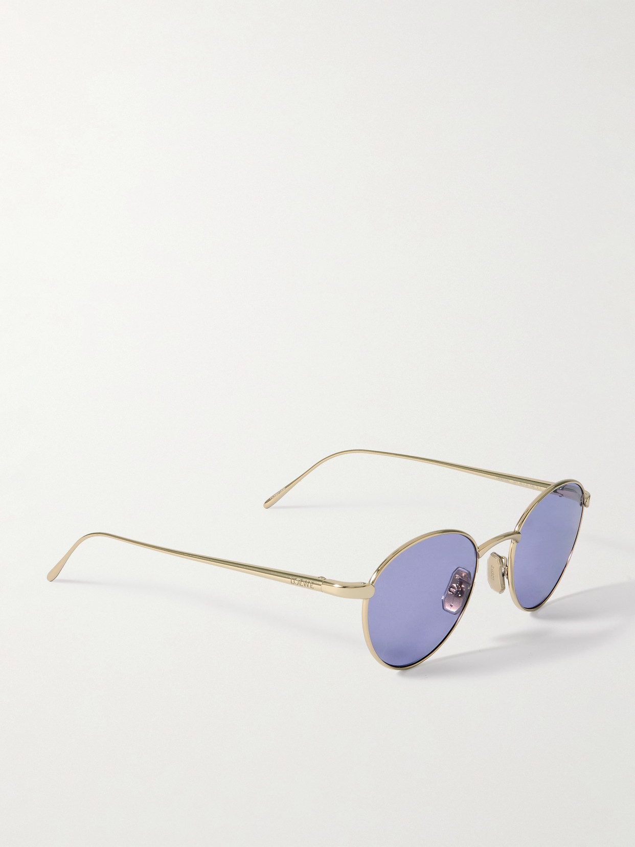 Loewe Round-frame Gold-tone Sunglasses In Gold