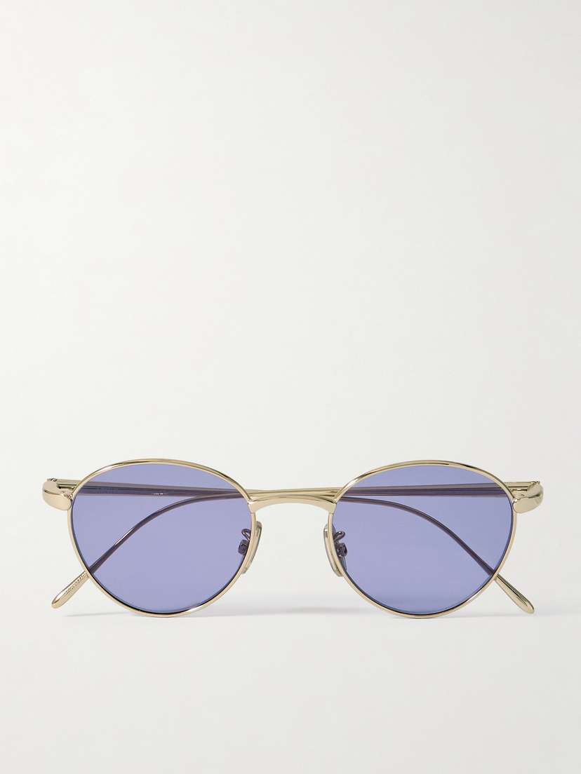 Loewe Round-frame Gold-tone Sunglasses