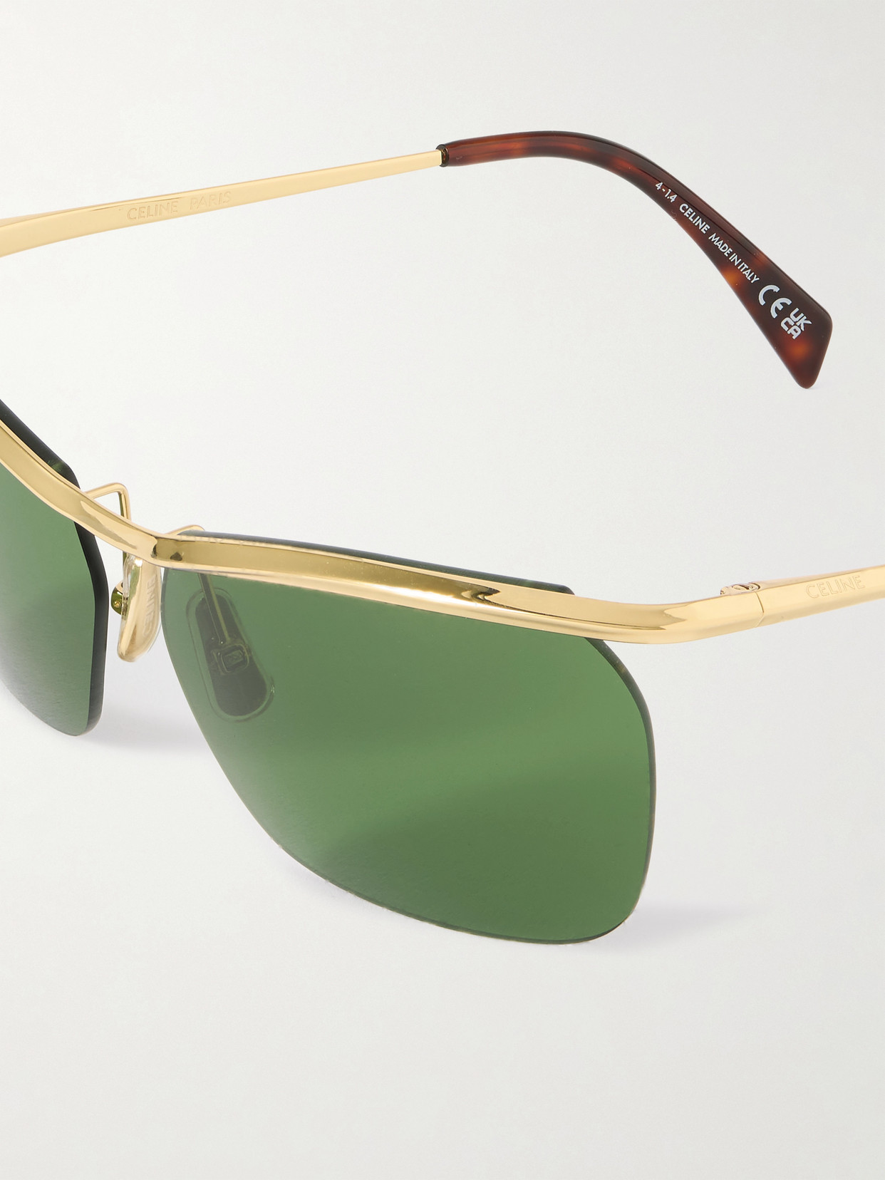 Celine Square-frame Gold-tone Sunglasses In Gold