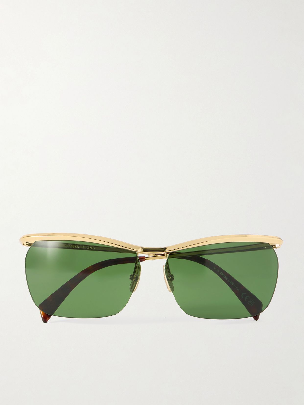 Square-frame gold-tone sunglasses