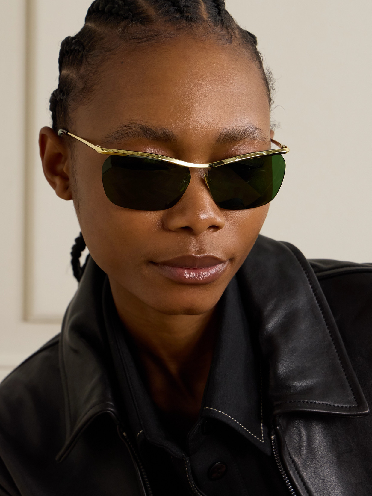 Celine Square-frame Gold-tone Sunglasses In Gold