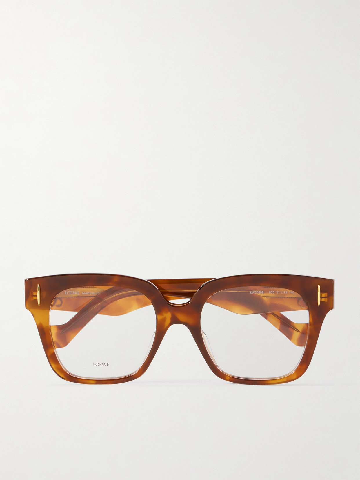 Loewe Square-frame Tortoiseshell Acetate Optical Glasses In Brown