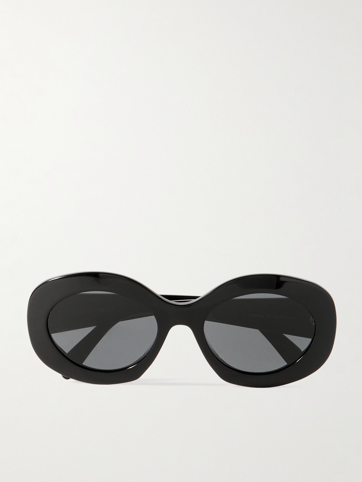 Celine Triomphe Oversized Round-frame Acetate Sunglasses In Black