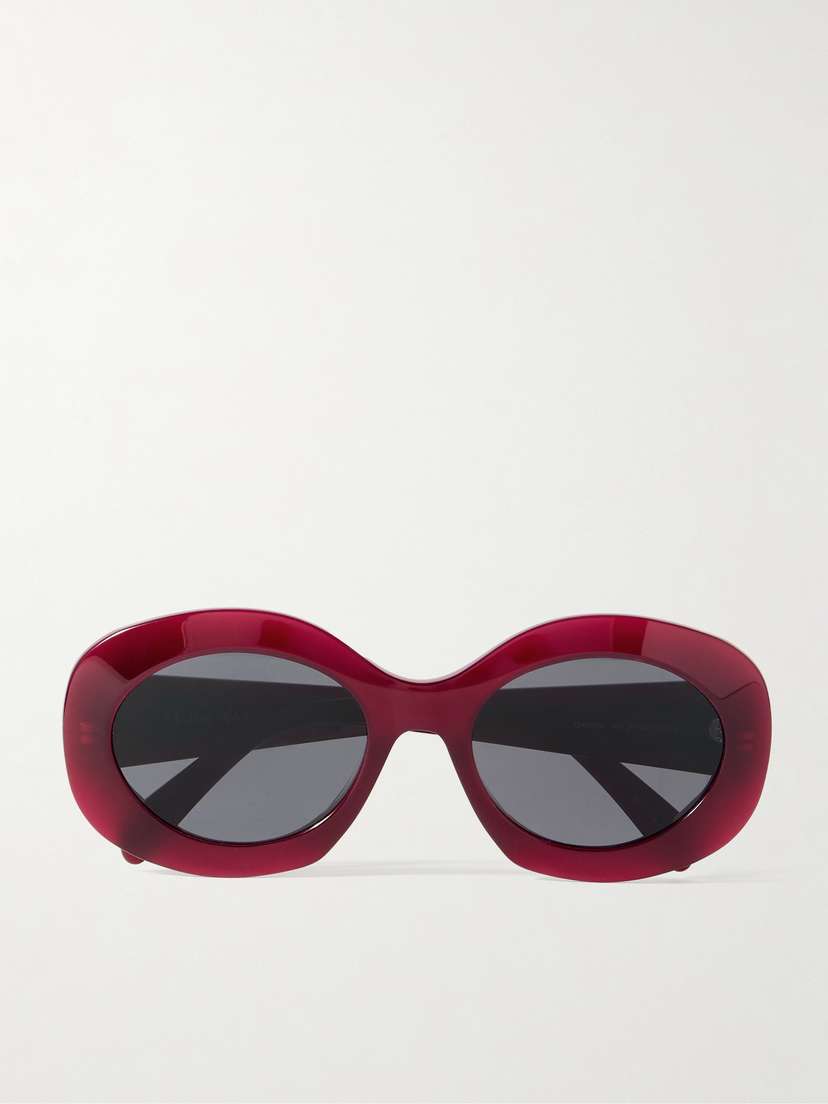 CELINE Eyewear Triomphe Oversized Round-frame Acetate Sunglasses
