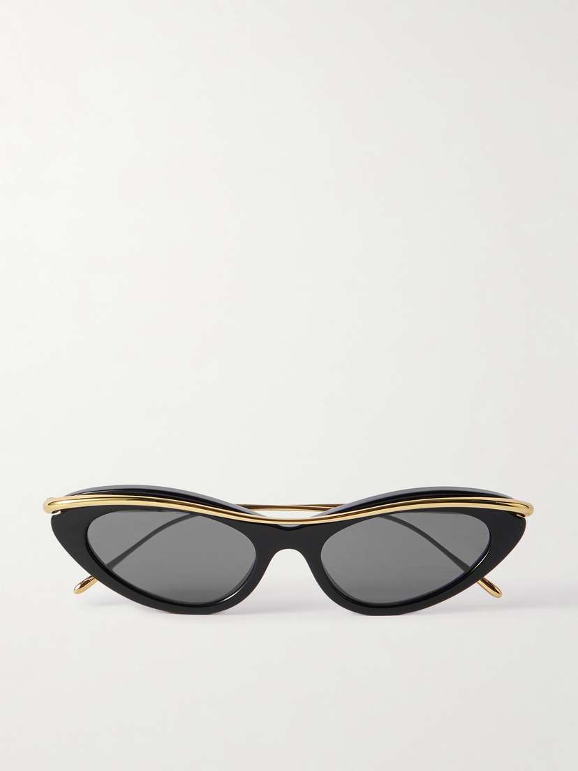 Loewe Cat-eye Gold-tone And Acetate Sunglasses