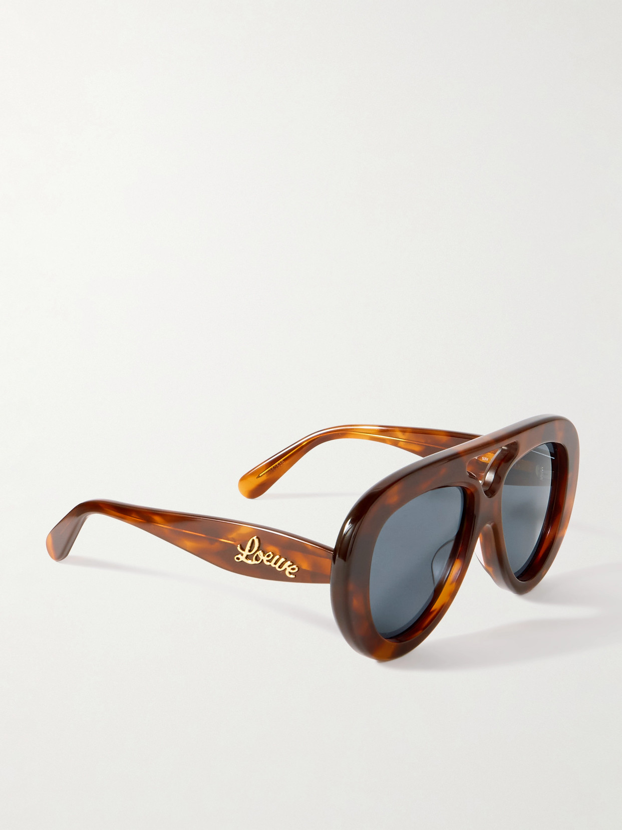 Loewe Aviator-style Tortoiseshell Acetate Sunglasses In Tortoiseshell