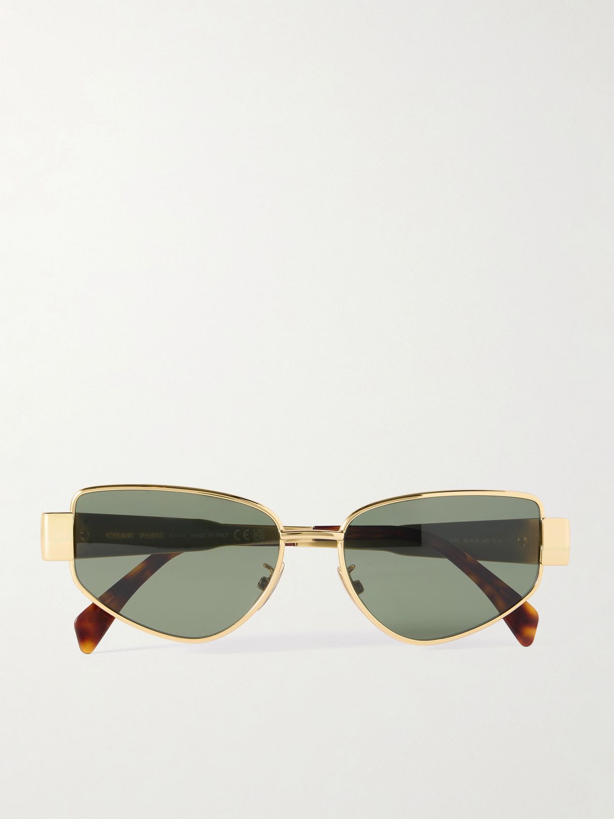 Cat-eye gold-tone sunglasses