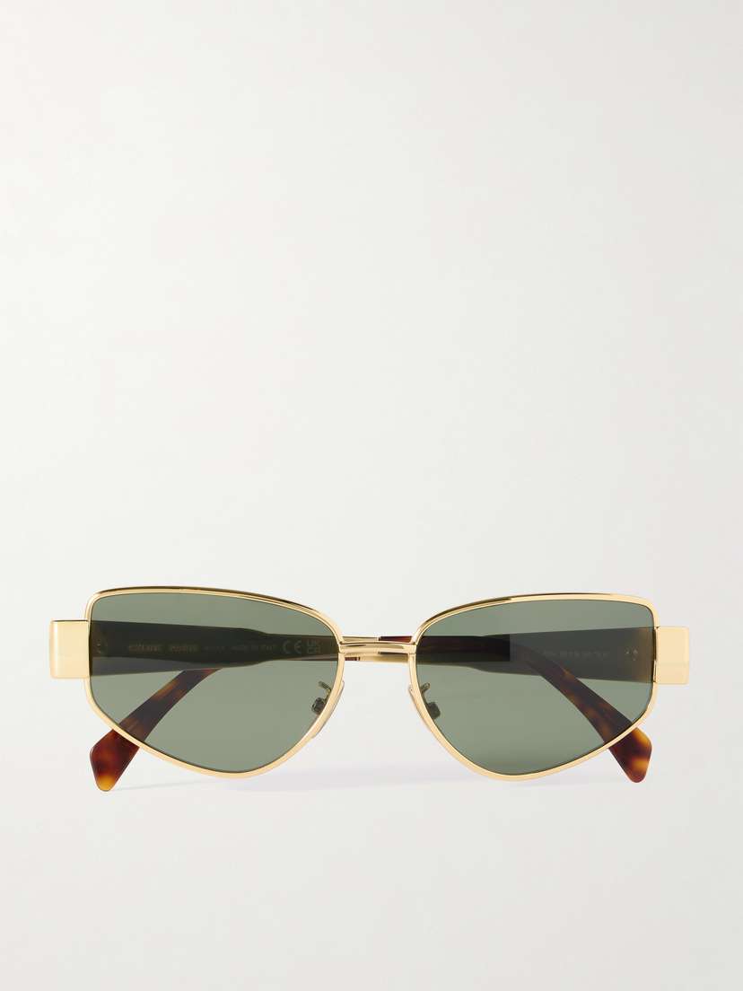 CELINE Eyewear Cat-eye Gold-tone Sunglasses