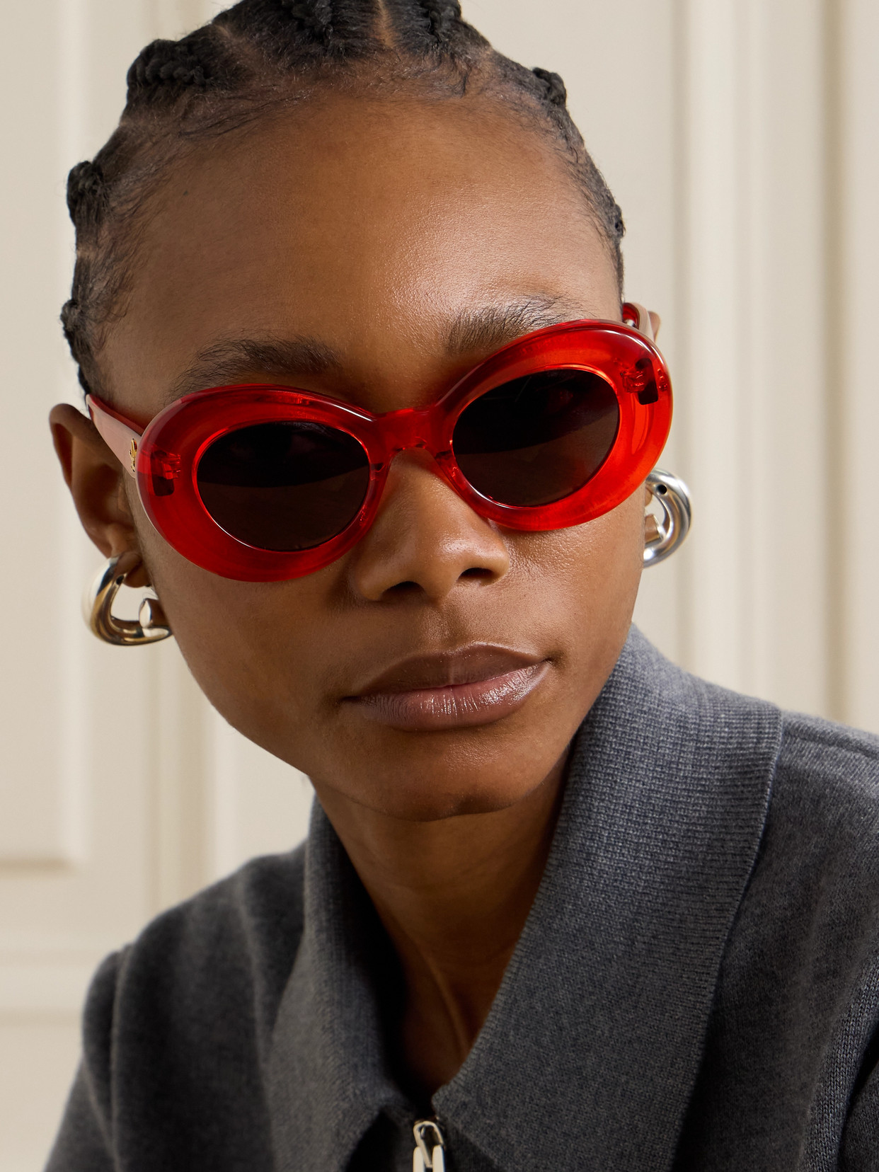 Loewe Wing Sunglasses In Red
