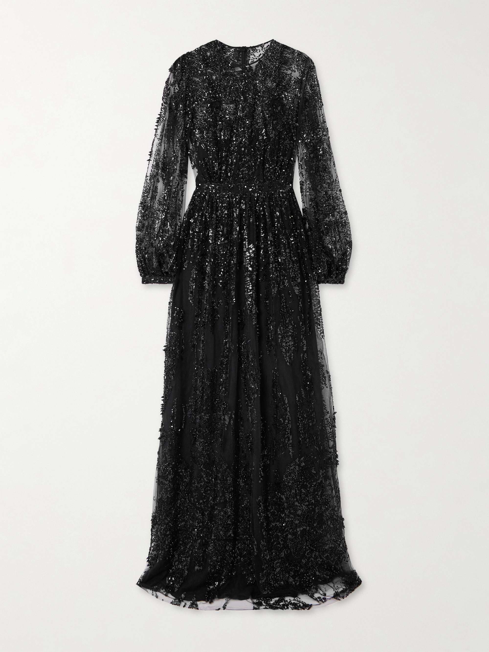 Black maxi summer chiffon dress with printed cape 4988
