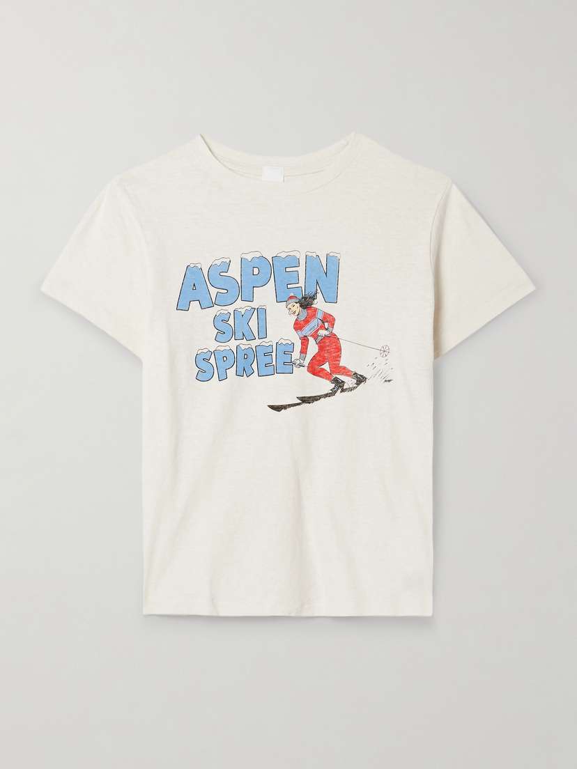 RE/DONE Ski Spree Printed Cotton-jersey T-shirt