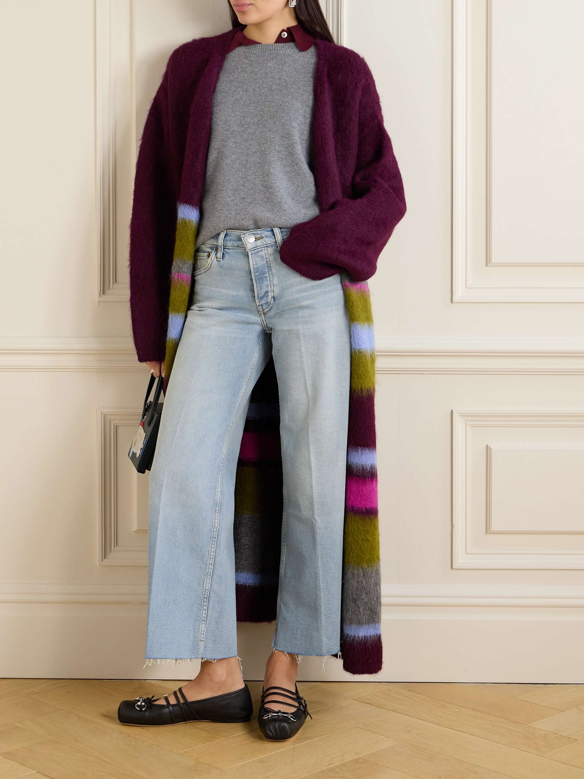 JACQUEMUS Fringed jacquard-knit wool scarf | NET-A-PORTER