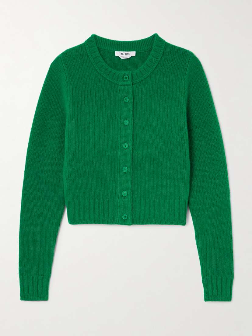 RE/DONE Cropped Cashmere Cardigan