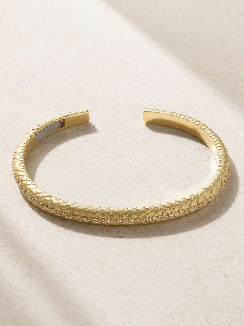Jenna Blake Snake 18-karat Gold Diamond Cuff