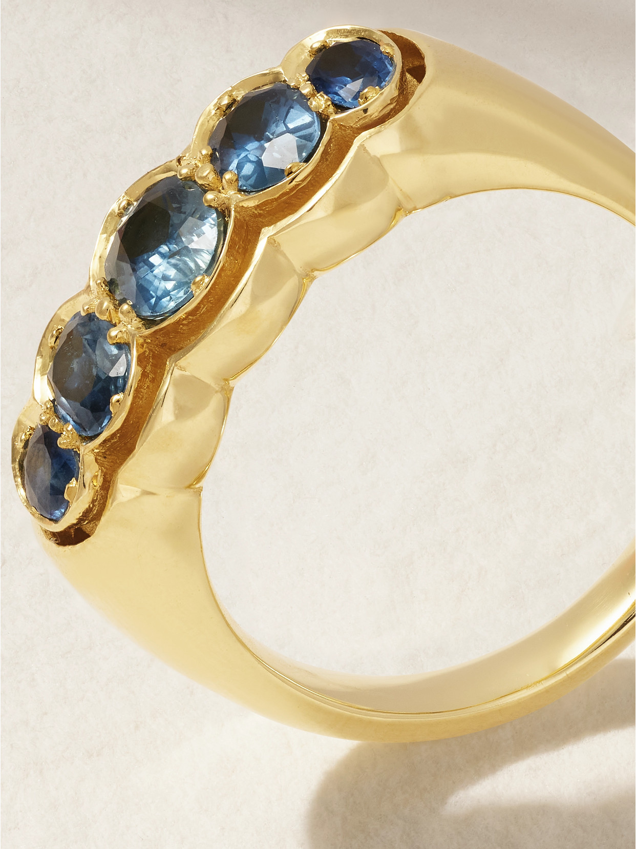Jenna Blake New Victorian 18-karat Gold Sapphire Ring In Gold