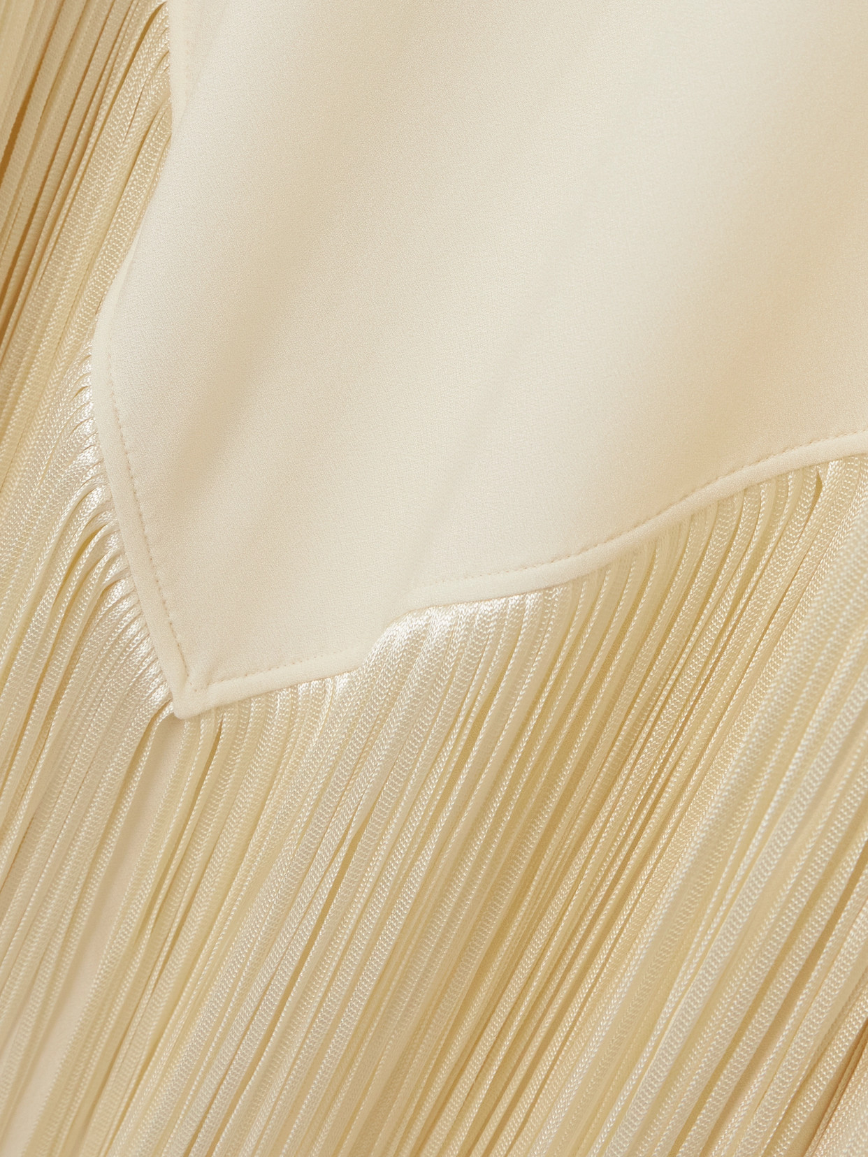 TALLER MARMO DRAPED FRINGED CREPE KAFTAN