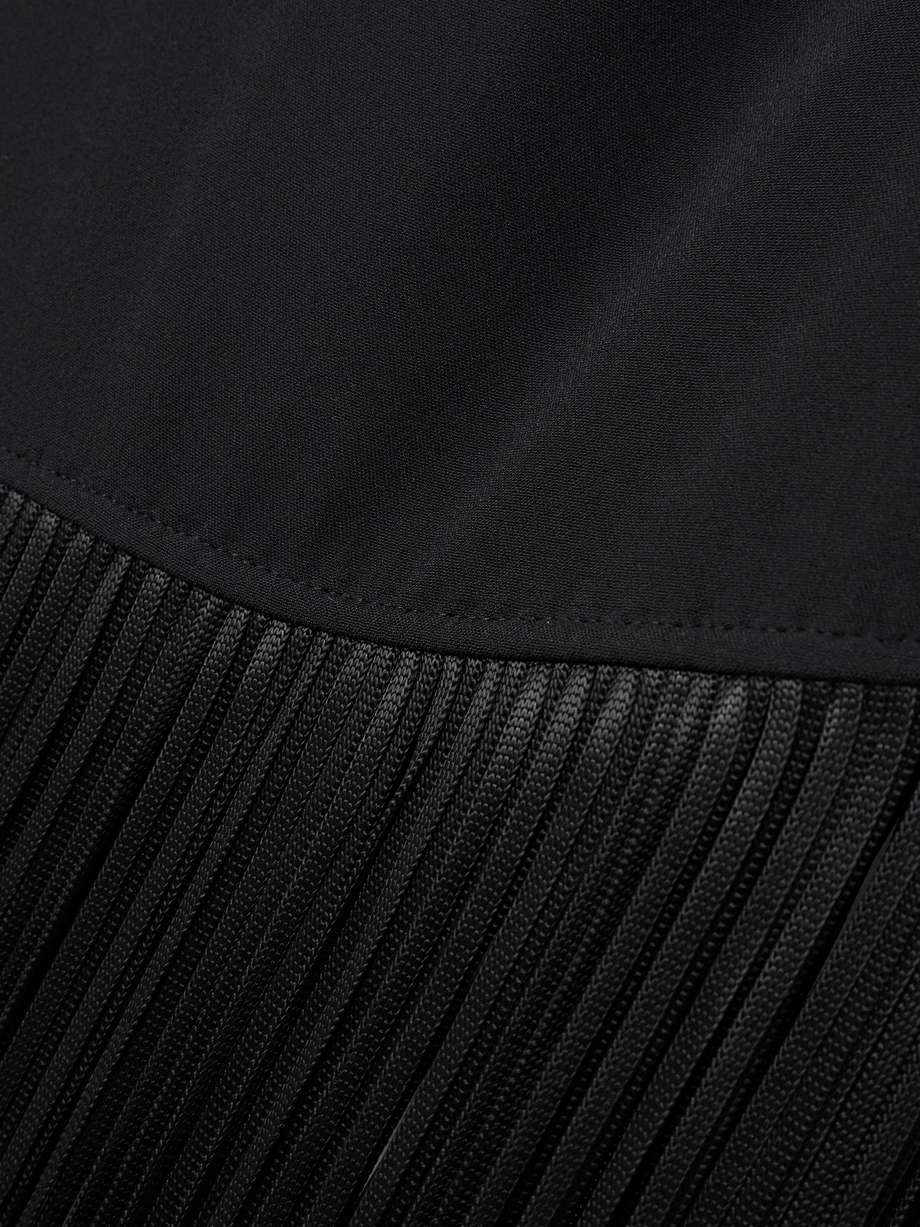 atlanta asymmetric one-shoulder fringed crepe gown