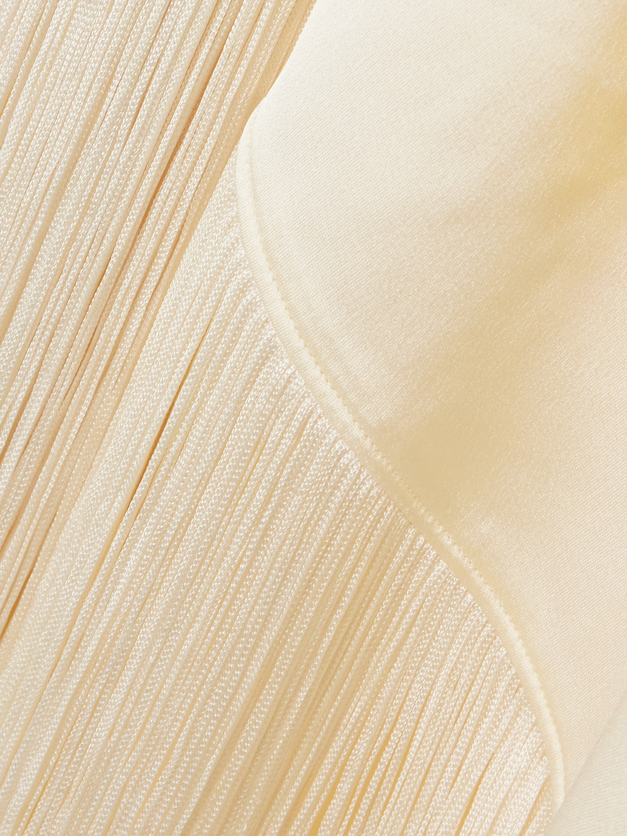 TALLER MARMO BERENSON DRAPED ONE-SHOULDER FRINGED CREPE GOWN 