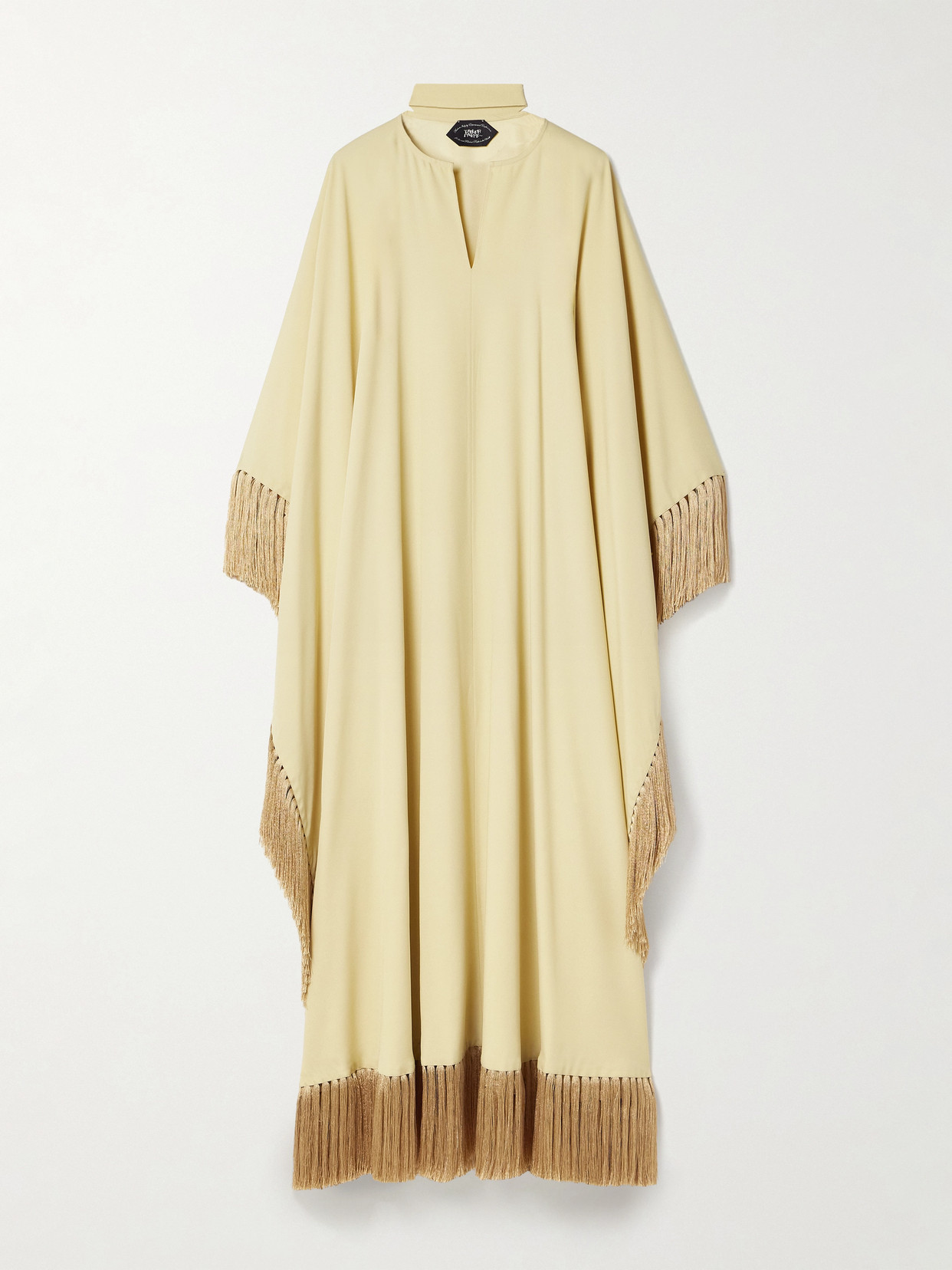 TALLER MARMO MRS ROSS FRINGED CREPE KAFTAN