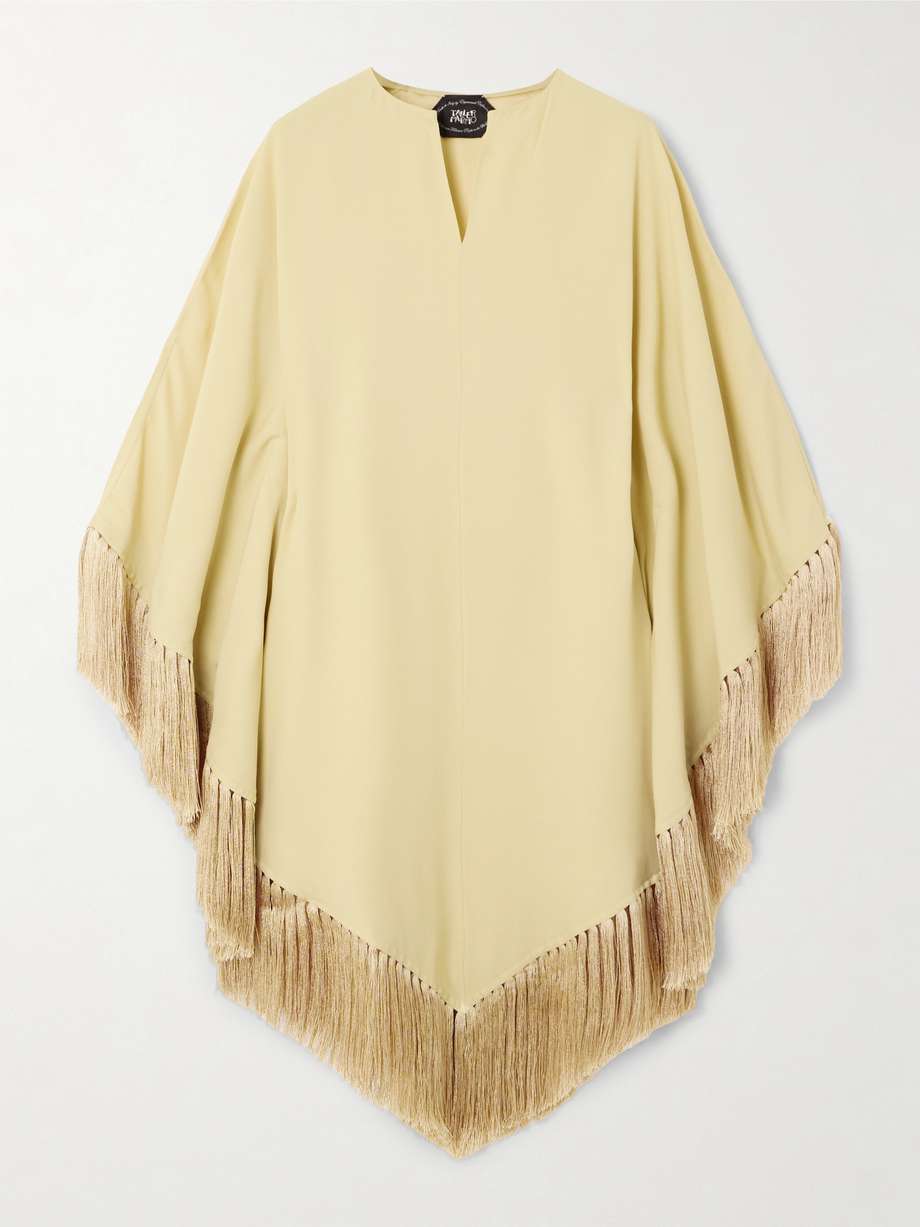gloria fringed crepe blouse