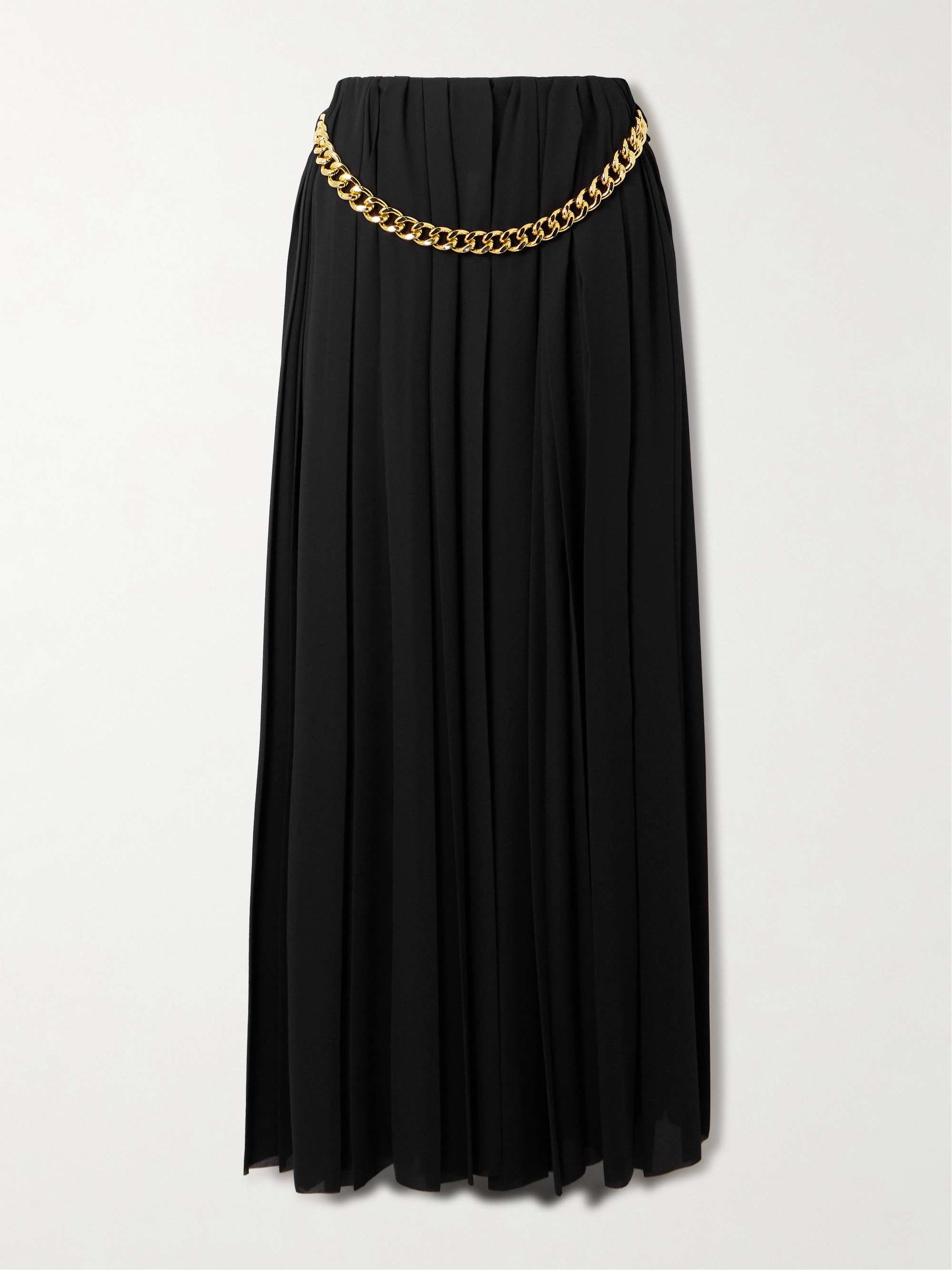 Black maxi skirt crepe online