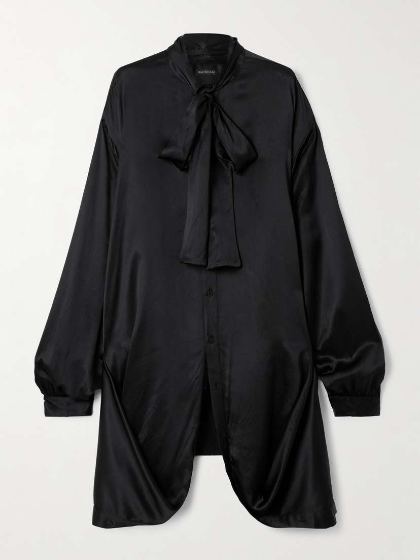 Balenciaga Pussy-bow Silk-satin Blouse