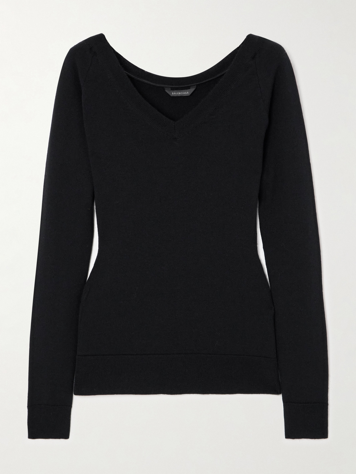 Balenciaga Wool-blend Sweater In Black