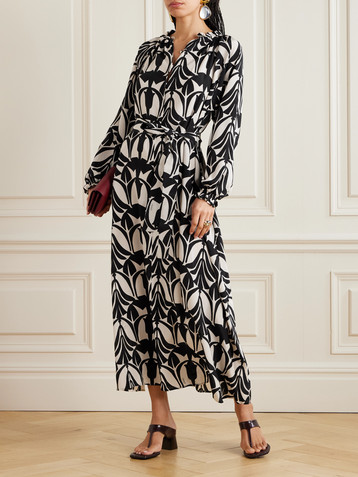 La DoubleJ Cerere printed silk crepe de chine maxi dress