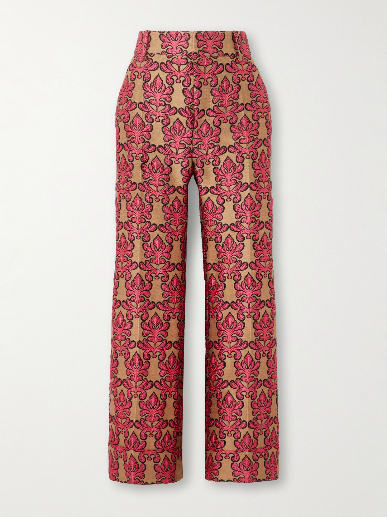 La DoubleJ - Hendrix Jacquard Wide-leg Pants - Pink