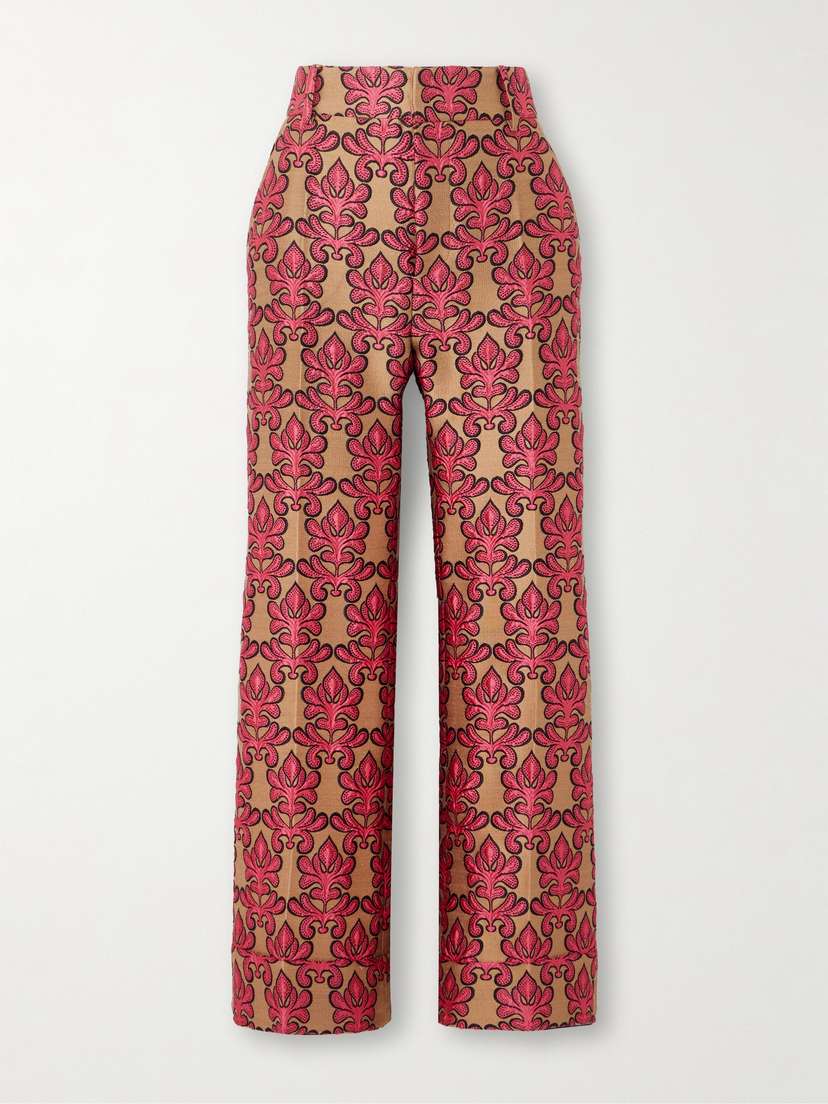 La DoubleJ Hendrix Jacquard Wide-leg Pants