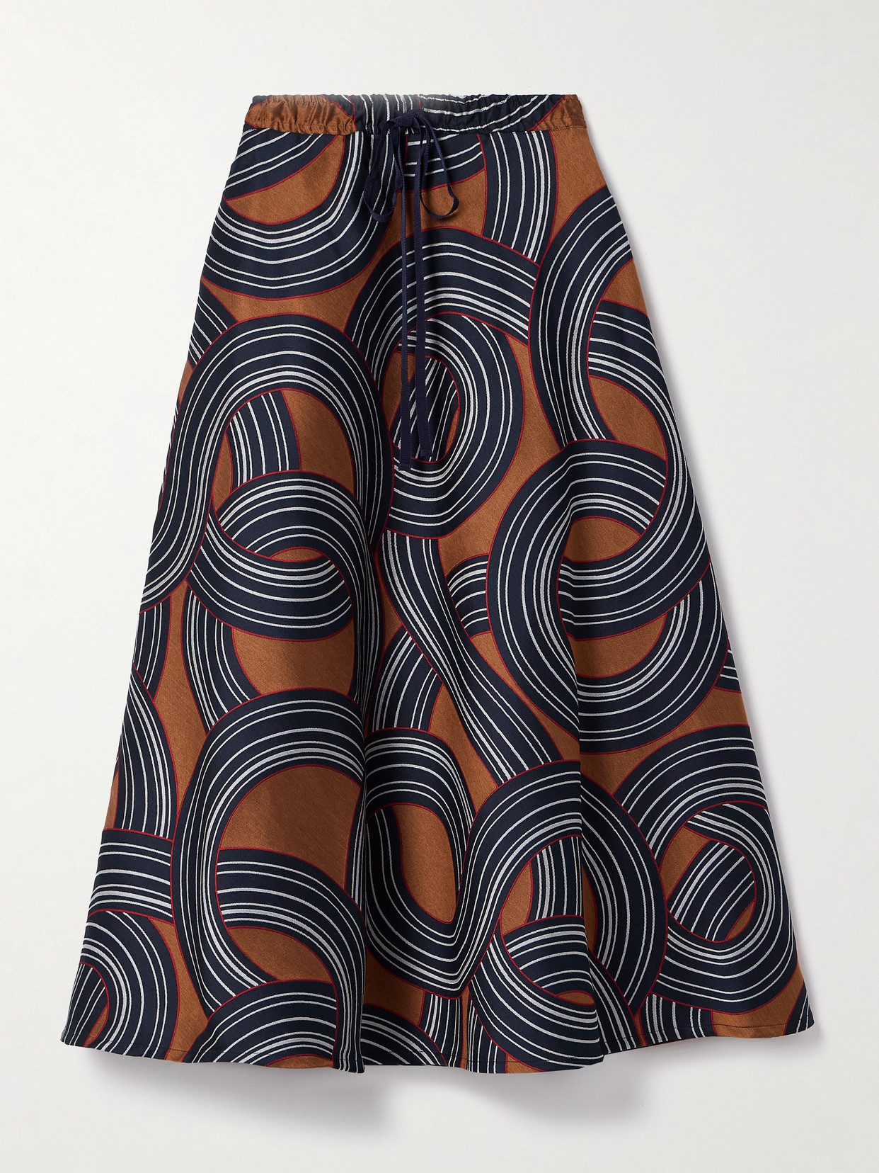 La Doublej Jacquard Midi Skirt In Multi