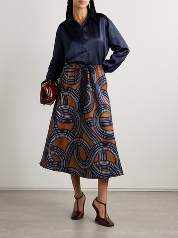 La DoubleJ Jacquard midi skirt