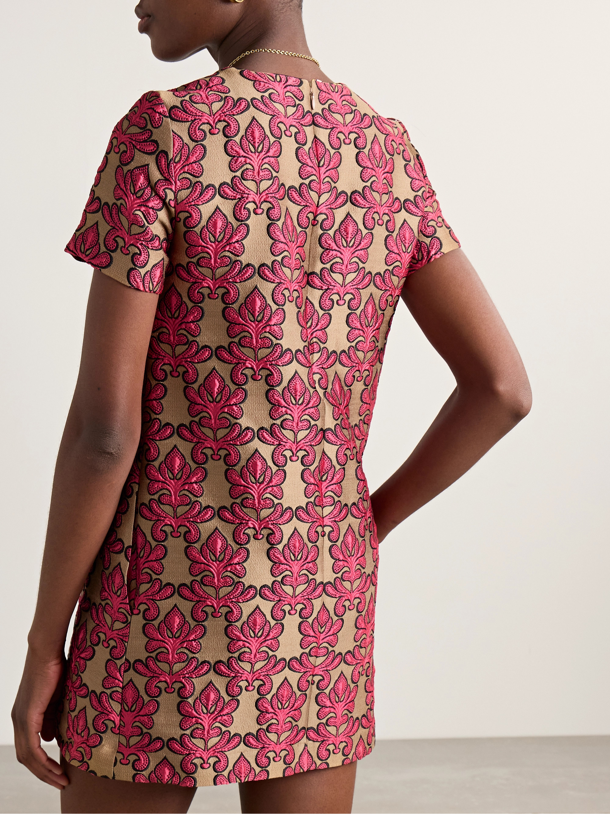 La DoubleJ Mini Swing cotton-blend jacquard mini dress thumbnail