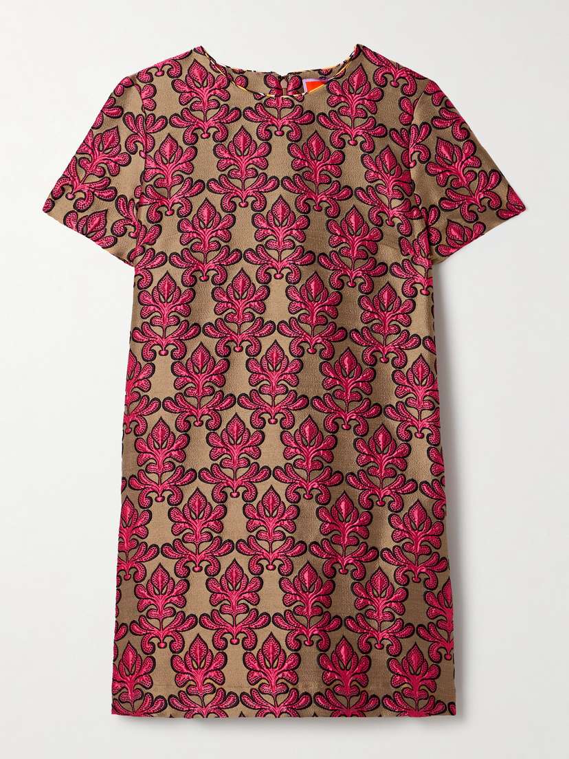 La DoubleJ Mini Swing Cotton-blend Jacquard Mini Dress