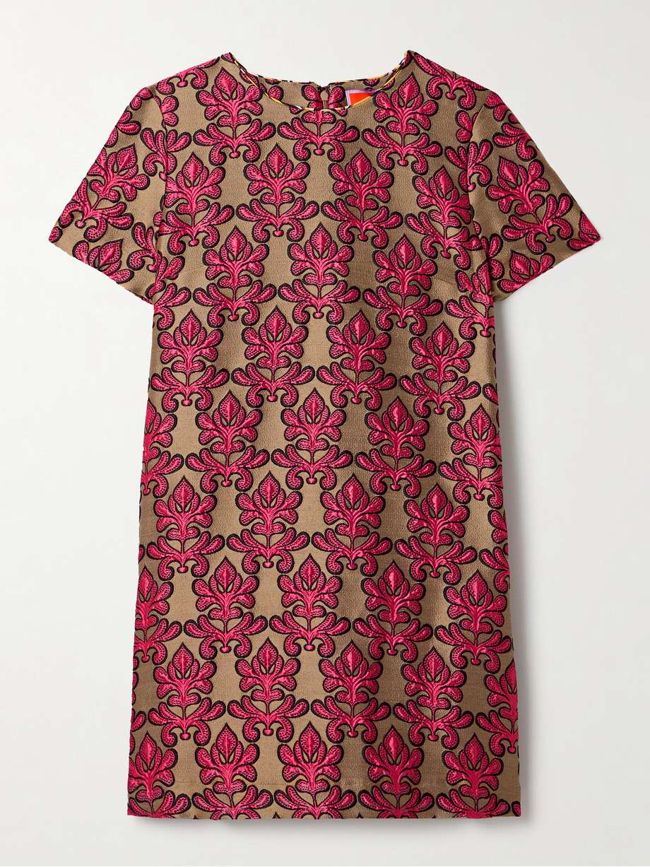 mini swing cotton-blend jacquard mini dress