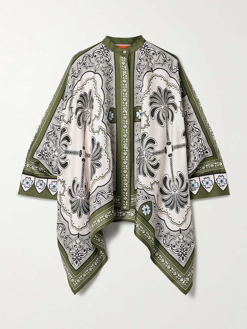 La DoubleJ Foulard Printed Silk-twill Shirt