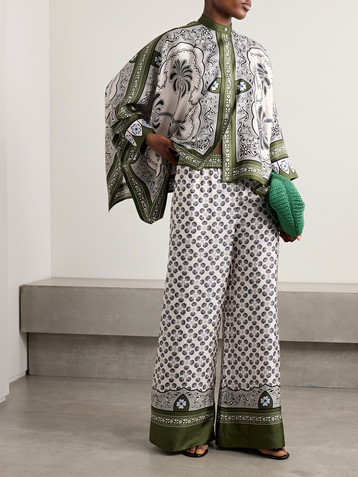 La DoubleJ Foulard printed silk-twill shirt