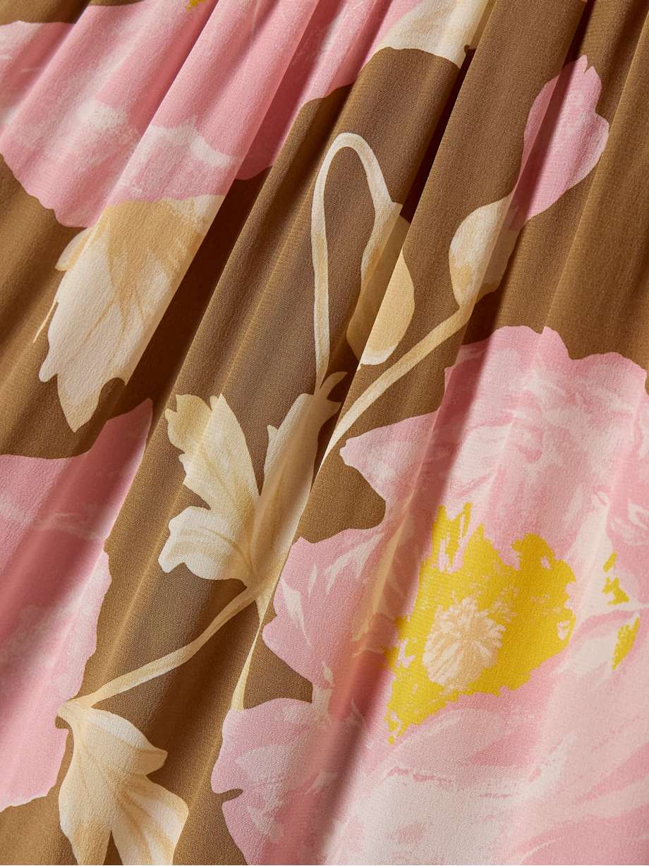 visconti tiered ruffled floral-print silk crepe de chine maxi dress