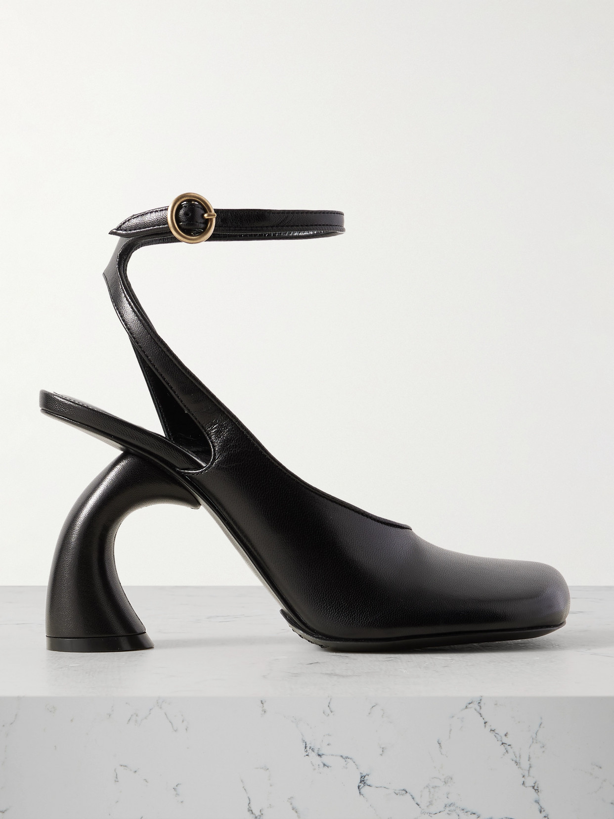 Dries Van Noten 95 Leather Pumps In Black